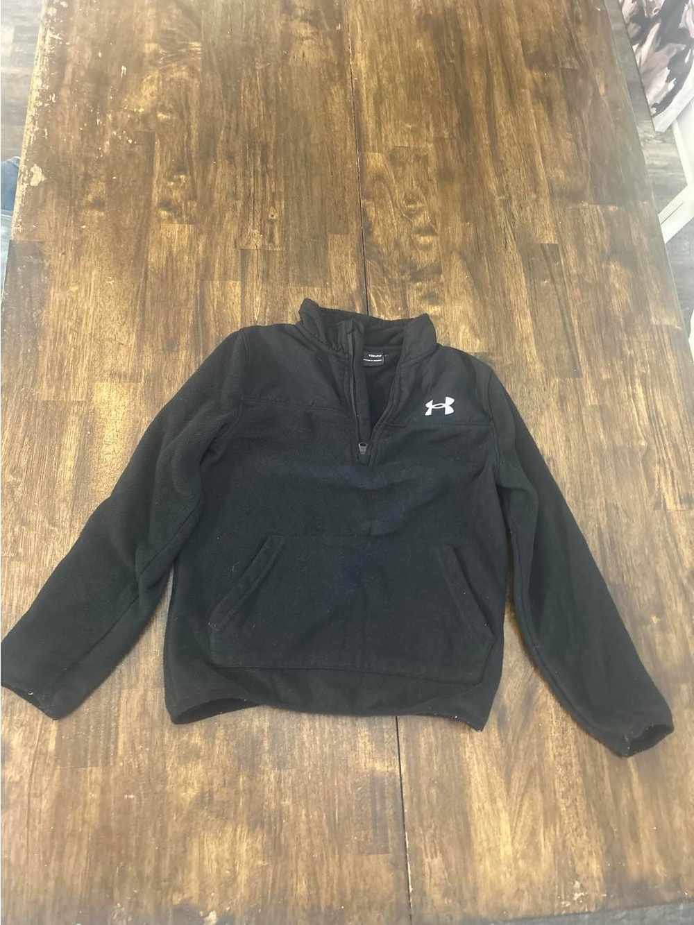 Under Armour Kids Black Quarter-Zip Fleece Pullover